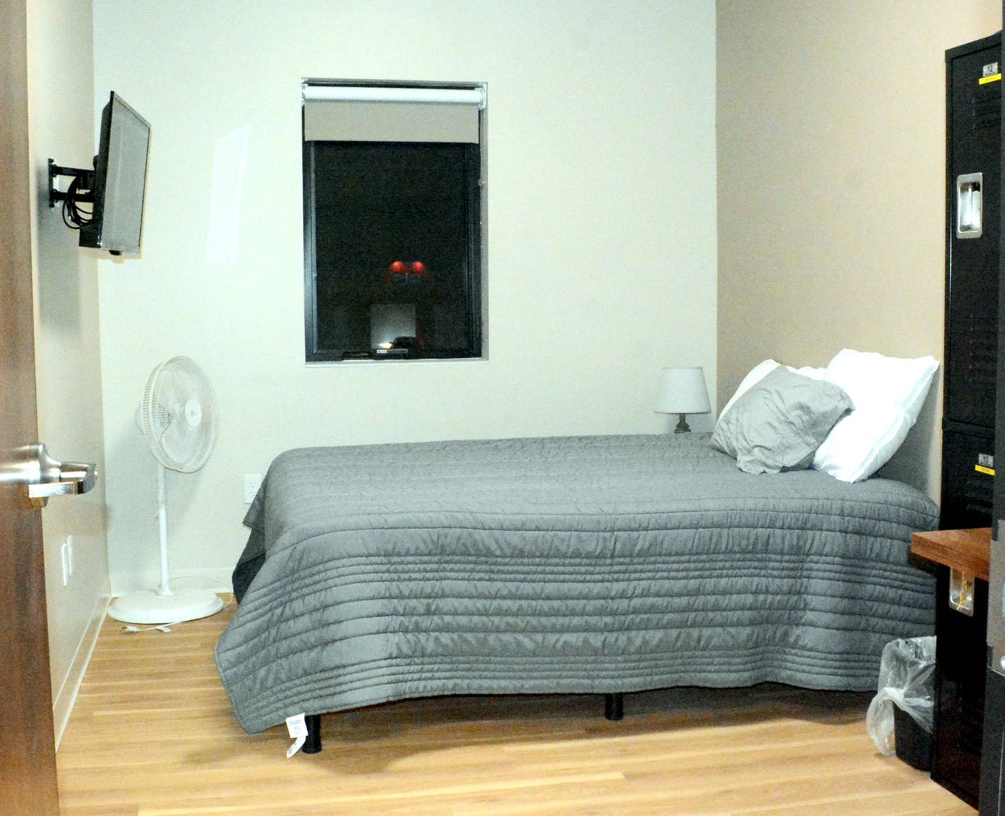 One of four bedrooms in the new EMS House at Adair County Health System.