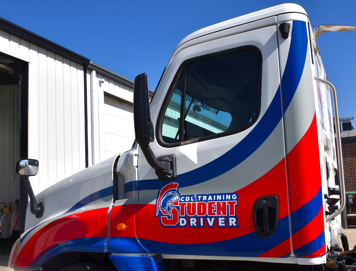 SWCC's newly acquired semi tractor has been refinished with school pride.