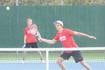 Clarke wins tennis dual