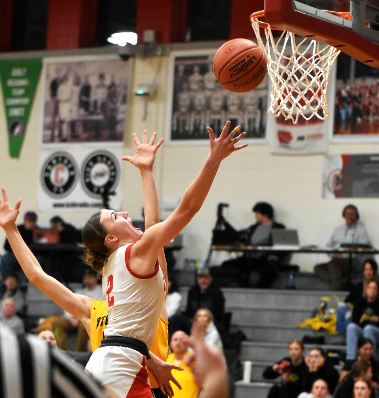 Creston senior Hollynn Rieck puts up a shot in the first half Monday against Atlantic.