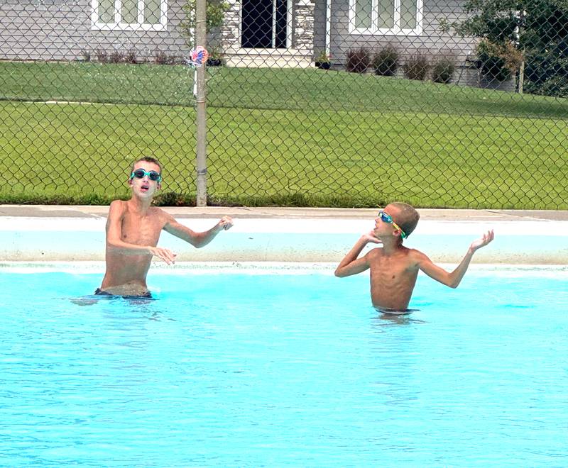 The Greenfield swimming pool hosts pool games on the last day of the season in August.
