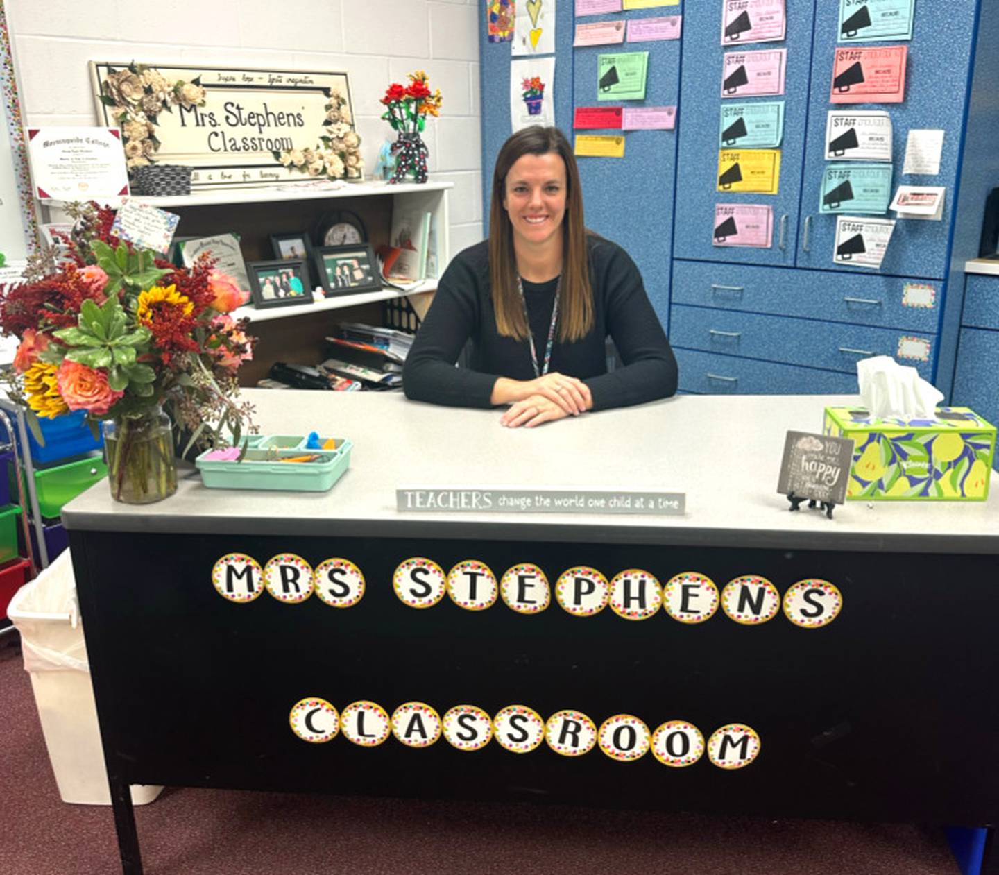 Creston elementary special education teacher Sarah Stephens was awarded the Green Hills Regional Teacher of the Year Award by the Iowa Department of Eduction. This puts her in the running for the Iowa Teacher of the Year Award.