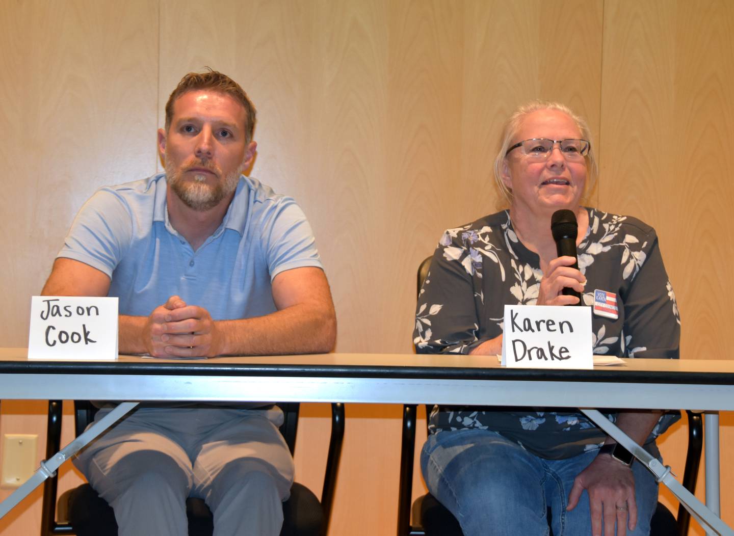Jason Cook and Karen Drake are both newcomers running for the Ward 5 council seat.