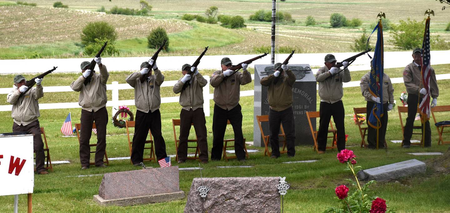 Creston's VFW performs the 21-gun salute.