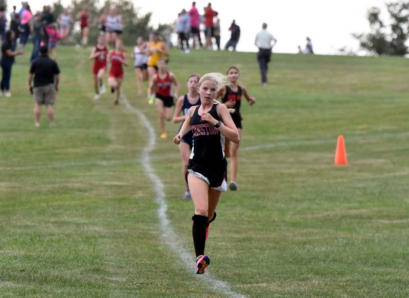 Reese Strunk finished fifth in Class A, taking second for the Panthers in 23:11.7.