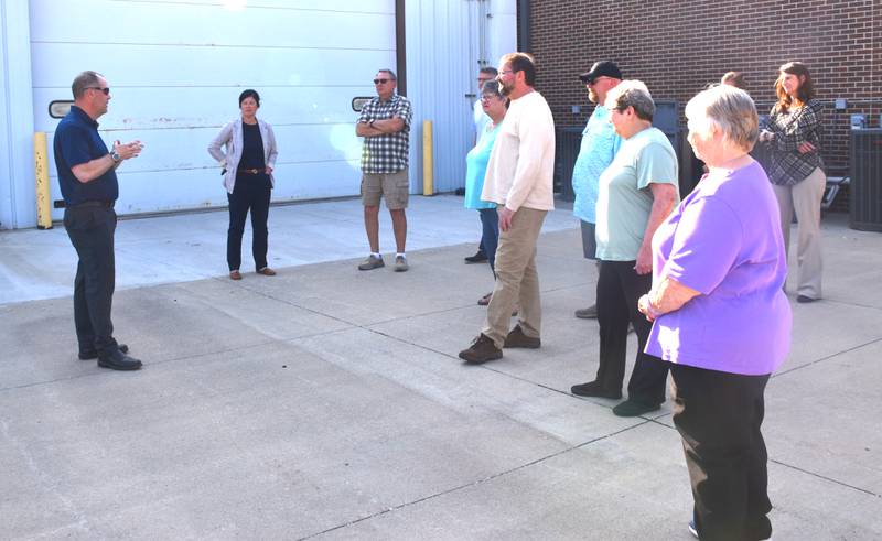 SWCC Vice President of Economic Development Wayne Pantini shares recent updates at the new Transportation Training Center with SWCC board members.
