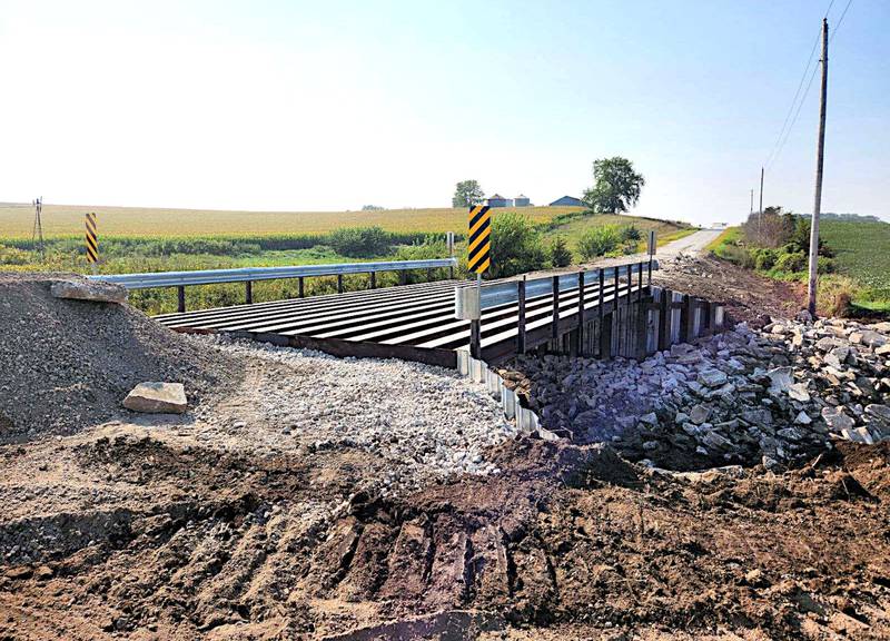 A new bridge is being installed on Cherry Street south of the Creston airport.
