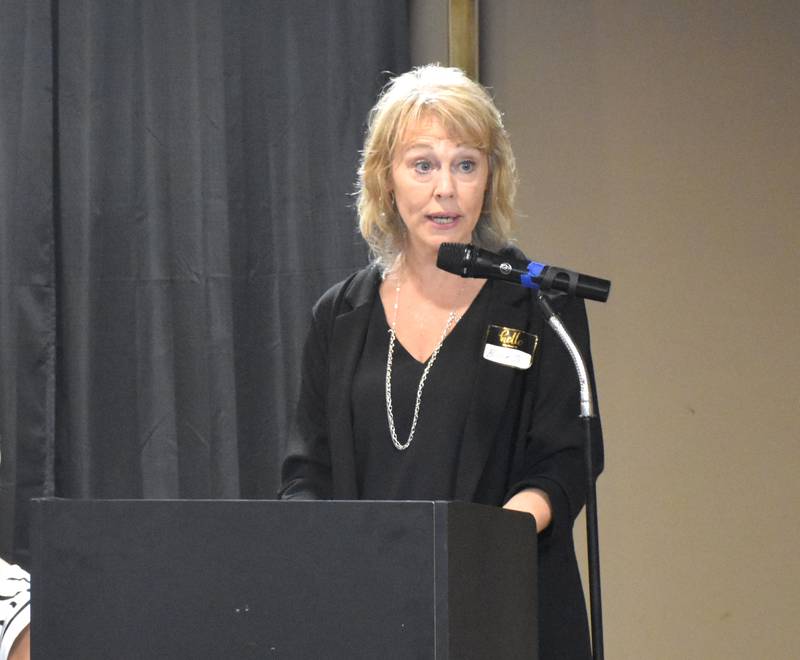 SIRHA Executive Director Billie Jo Greenwalt speaks at the organizations 50th annual meeting Wednesday night.