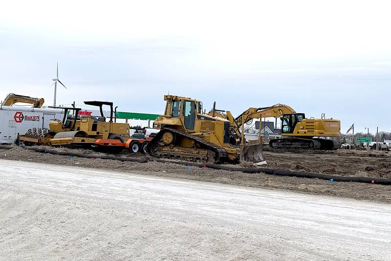 Machines are on site and work has begun on the Kwik Star store on the southeast side of the Stuart I-80 interchange. The store is expected to open in September.