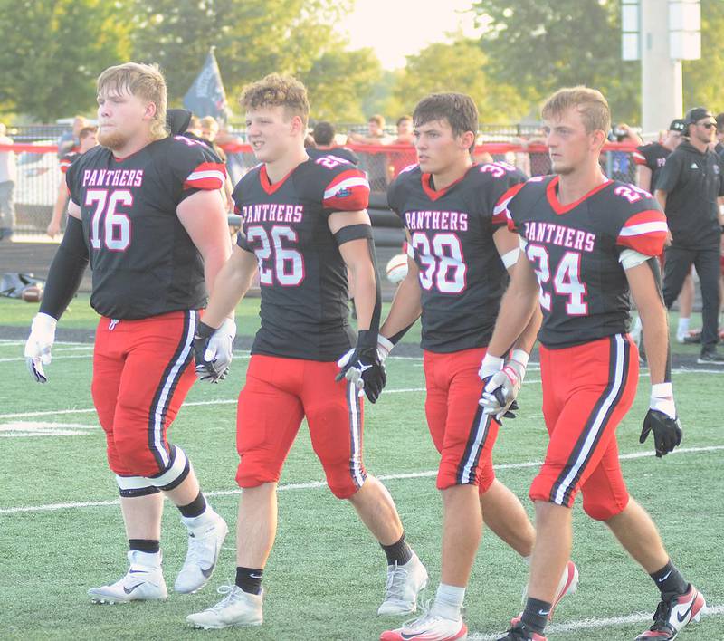 Creston football captains this season are from left, Gunner Martwick, Jackson Pettegrew, Lane Travis and Davin Wallace.