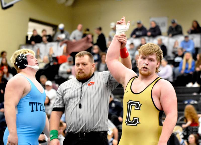 Creston's Gunner Martwick is named Hawkeye 10 champion at heavyweight.