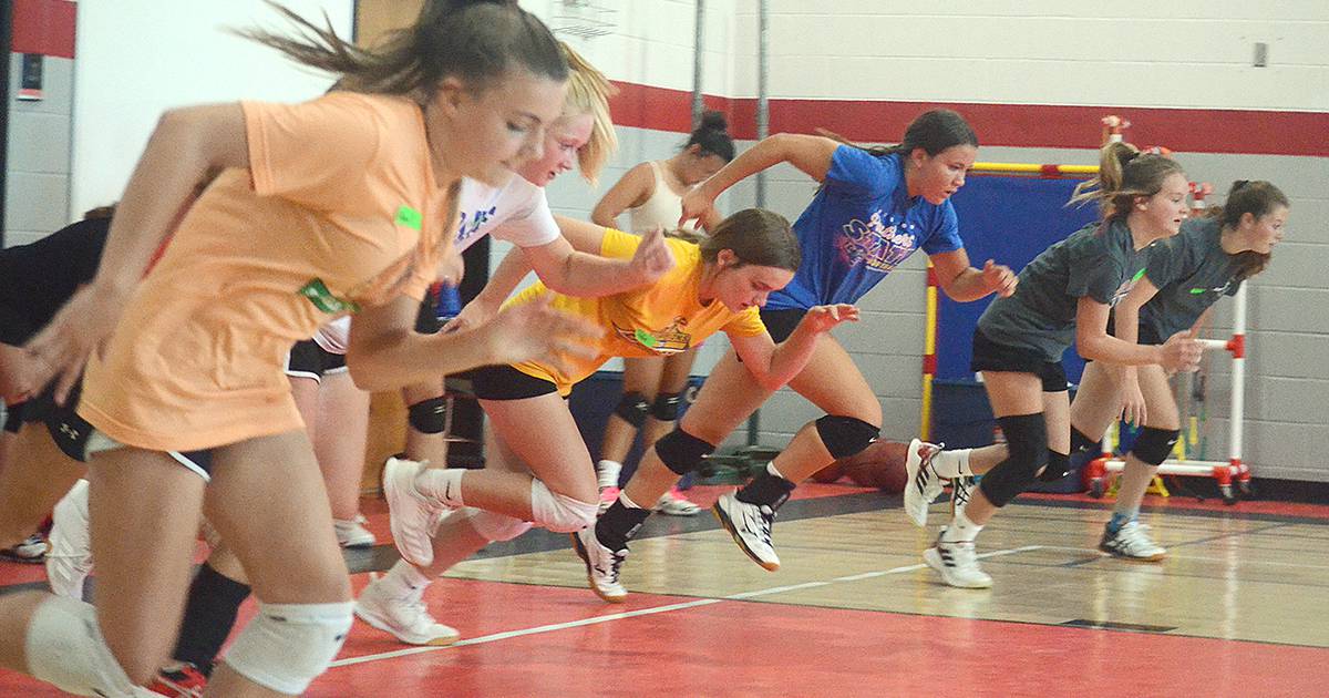 Scenes from Creston’s volleyball camp on Monday Creston News