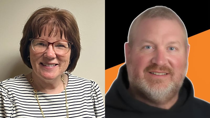Laura Mitchell, left, and Justin Jeffs will be joining East Union Community Schools leadership for the next school year. Mitchell will serve as elementary principal and Jeffs will function as a shared superintendent between East Union and Murray.
