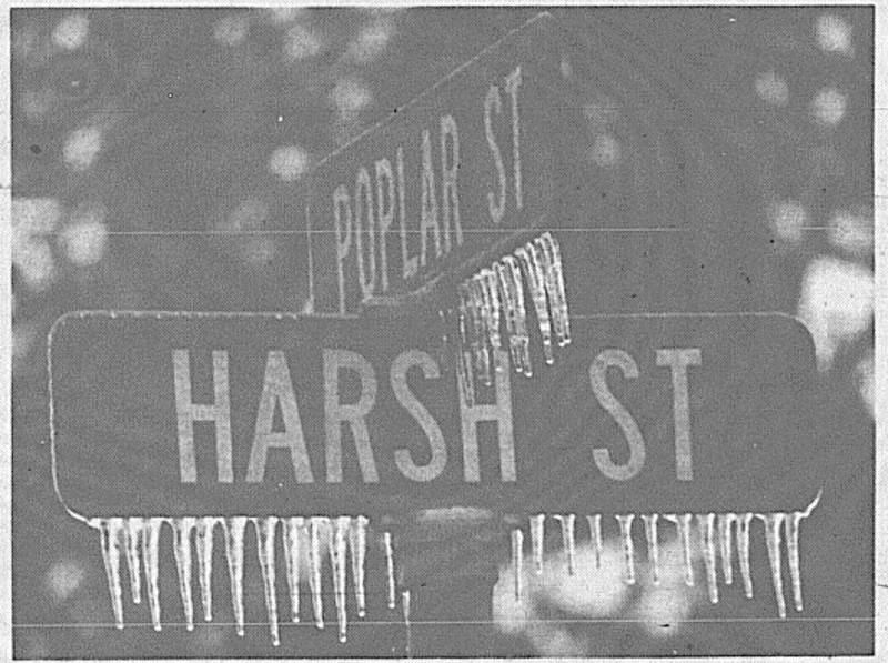 A street sign expresses the feelings shared by Creston friends and neighbors who are working together to recover from the "HARSH" Halloween ice storm.