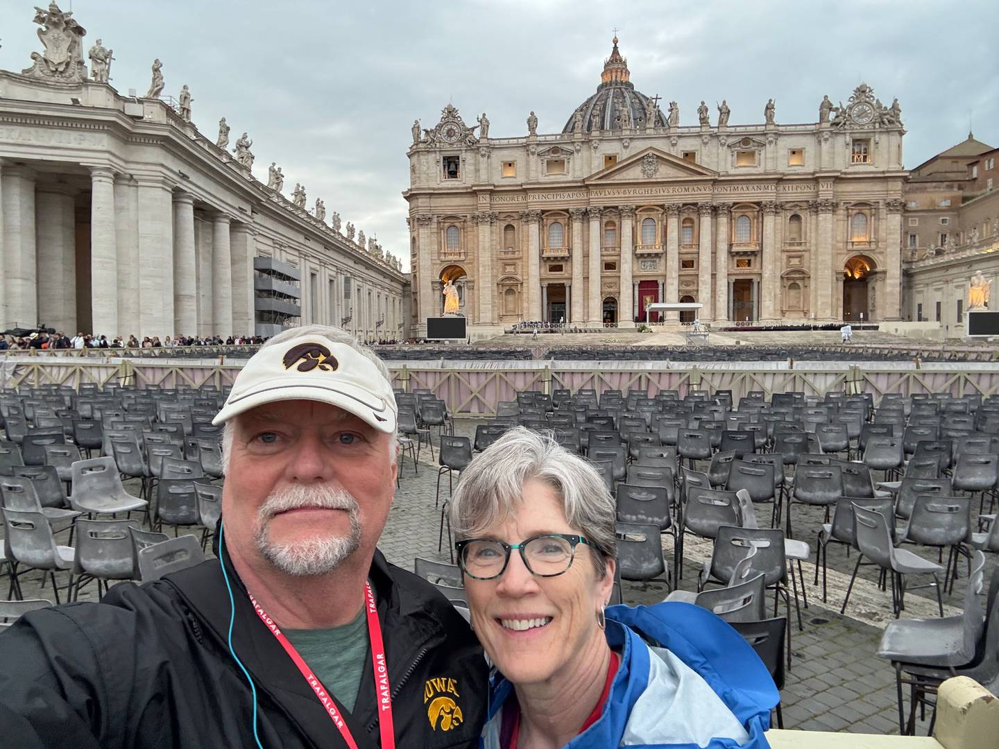 Deb and I had the chance to visit St. Peter's Square in Vatican City one day after the funeral of Pope Francis.