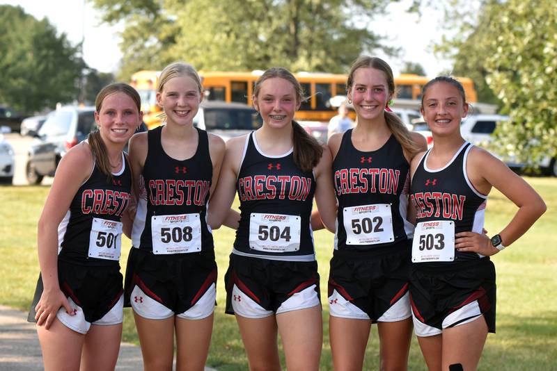 The Lady Panthers bring home a championship after placing four in the top 10 and all five in the top 15. From left, Karter Clayton, Reese Strunk, Gretchen Hoepker, Payton Davis and Abby Freeman.