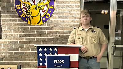 Eagle Project honors US flags