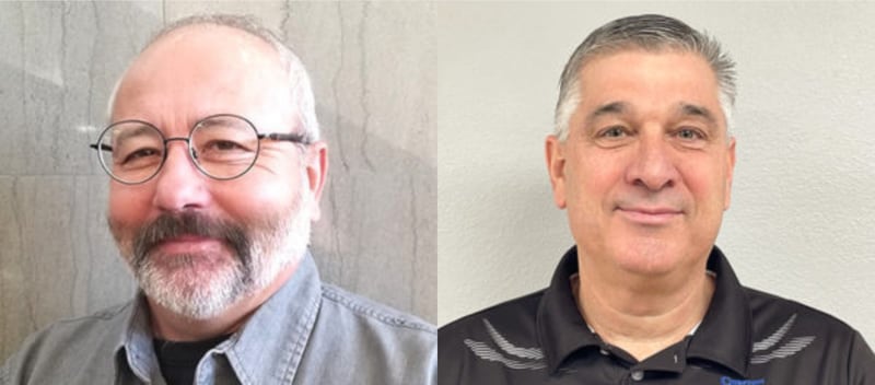 Rick Friday (left) will serve as chairman of the Union County Board of Supervisors; Dennis Hopkins will serve as vice chair.