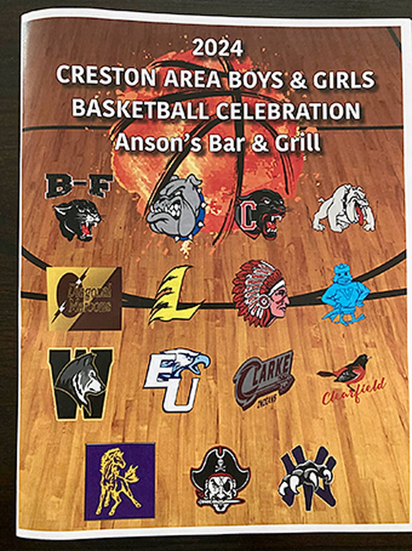The cover of the program for Saturday's event. The booklet includes a list of all-state players through the years from Creston and surrounding area high schools.