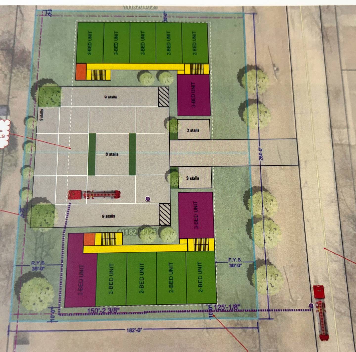 One portion of apartments proposed for the south side of Greenfield.
