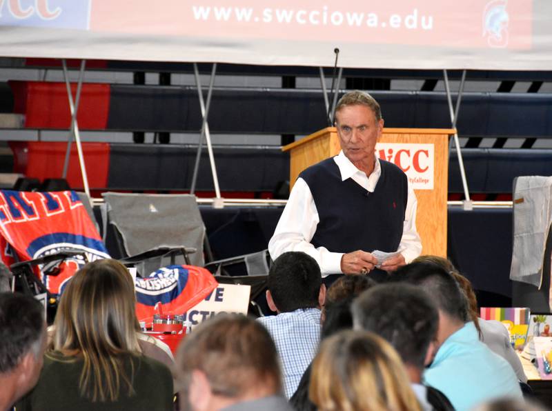 Bill Krejci, longtime SWCC athletic director and coach, spoke at the annual athletic fundraiser Thursday, Nov. 13.