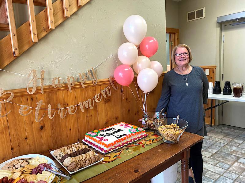 Lisa Swanson celebrates her retirement with a reception that was held for her recently at The Wallace Farm. What began as a side job turned into a 20-year career there.