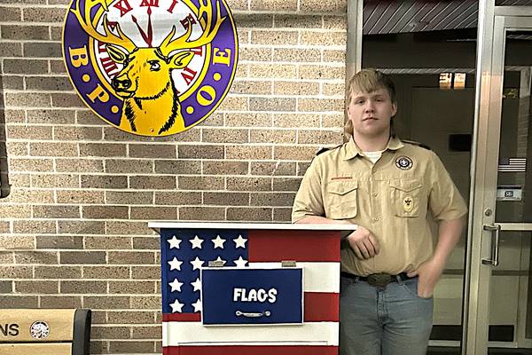Eagle Project honors US flags