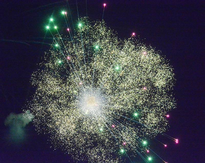 Fireworks light up the sky during Afton's Pre Fourth fireworks show, headed by Top Notch Fireworks.