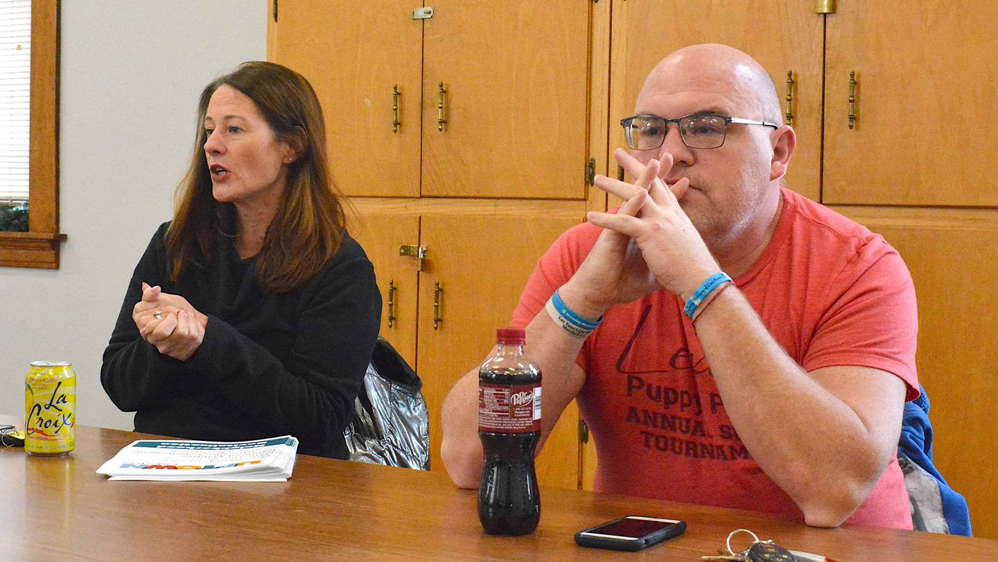 UCDA Executive Director Mindy Stalker and SICOG Senior Planner Jeremy Rounds discussed the Uptown Revitalization Grant.