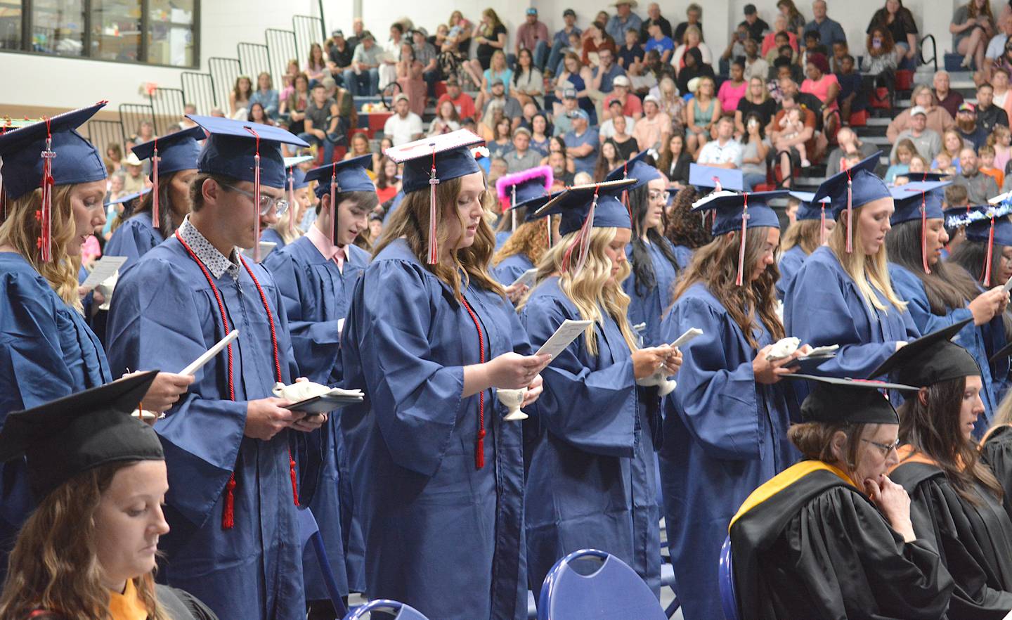 SWCC graduates give the practical nurse's pledge.