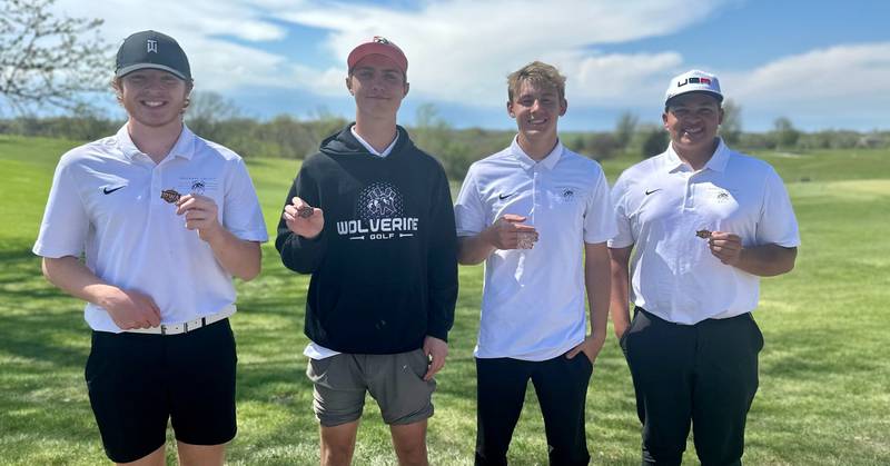 From left, Landon Klobnak, Zack Gebbie, Bradley Gebbie and Xander Hogan were leading scorers for Nodaway Valley in the Pride of Iowa Conference Tournament last week.