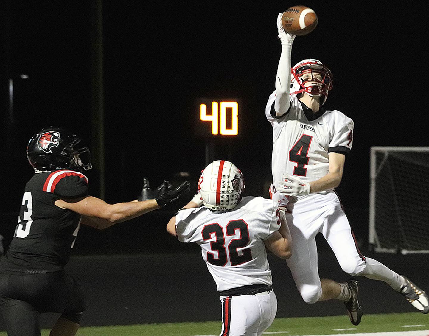 Creston's Cael Turner (4) was an all-district defensive back as a sophomore, all-district receiver as a junior and first team all-state quarterback as a senior, leading Class 3A in passing yards and touchdowns. He also shared punting duties.