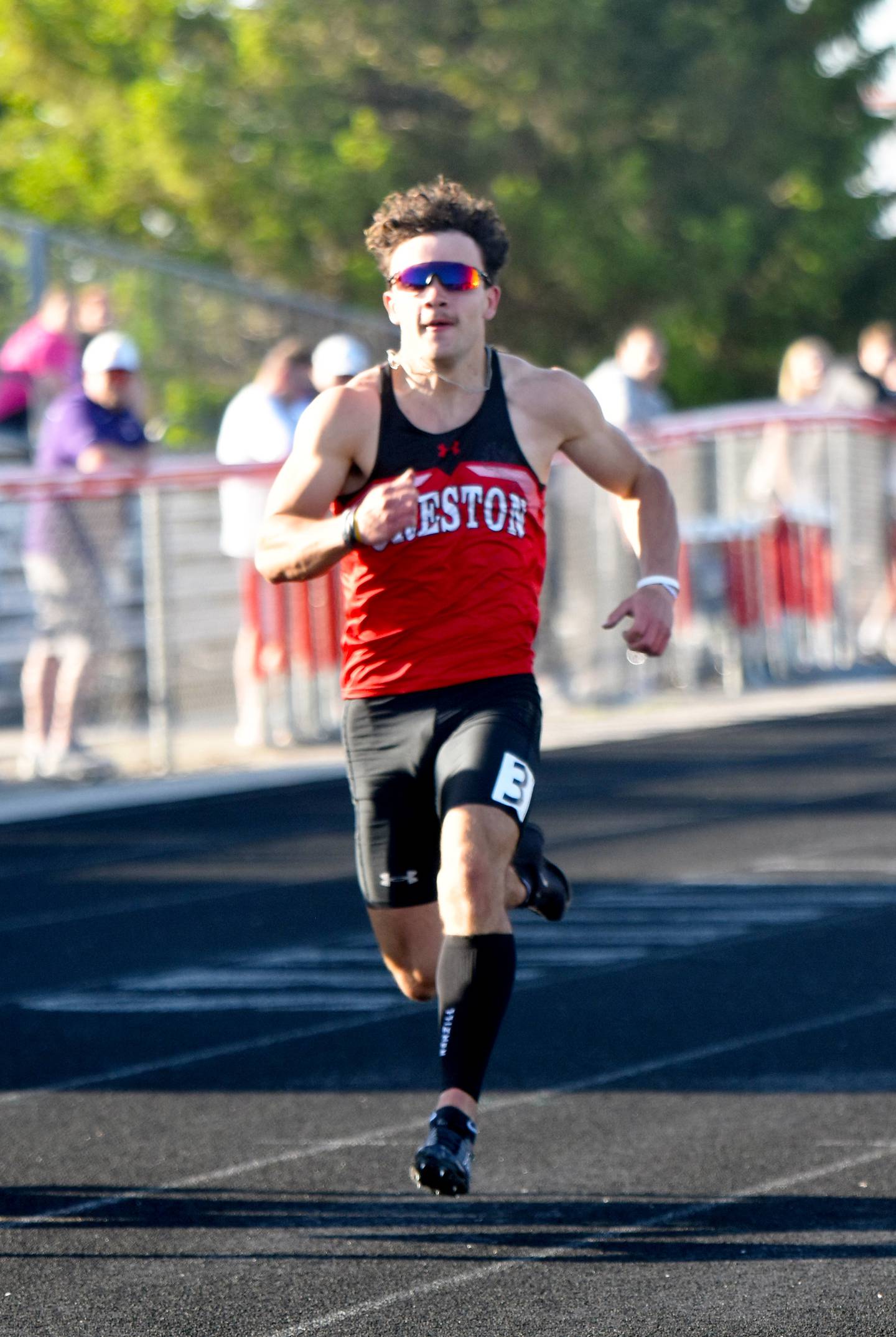 Seth Gordon ran a blazing 11.06 100m dash, good for second place and a PR.