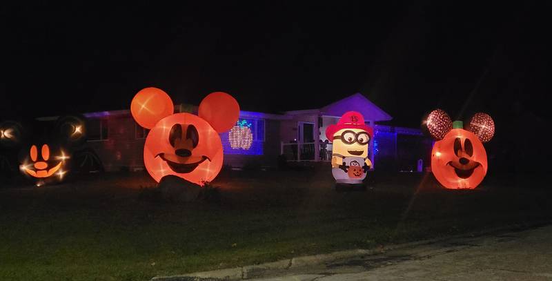 Many homes, like this one at Seneca and Division streets, have decorated for the holiday and are ready to welcome trick-or-treaters.
