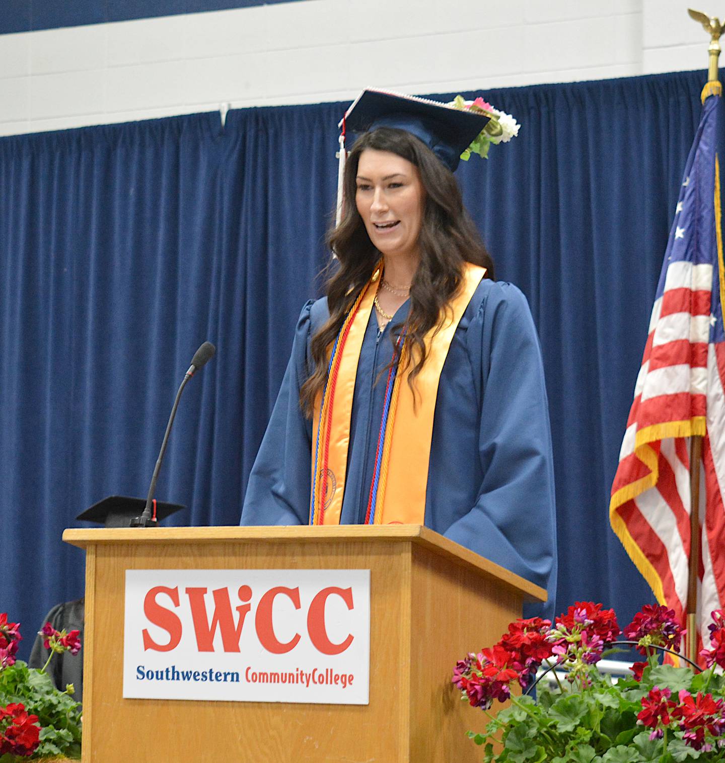RN class president Taylor Greene gave the student graduation address.