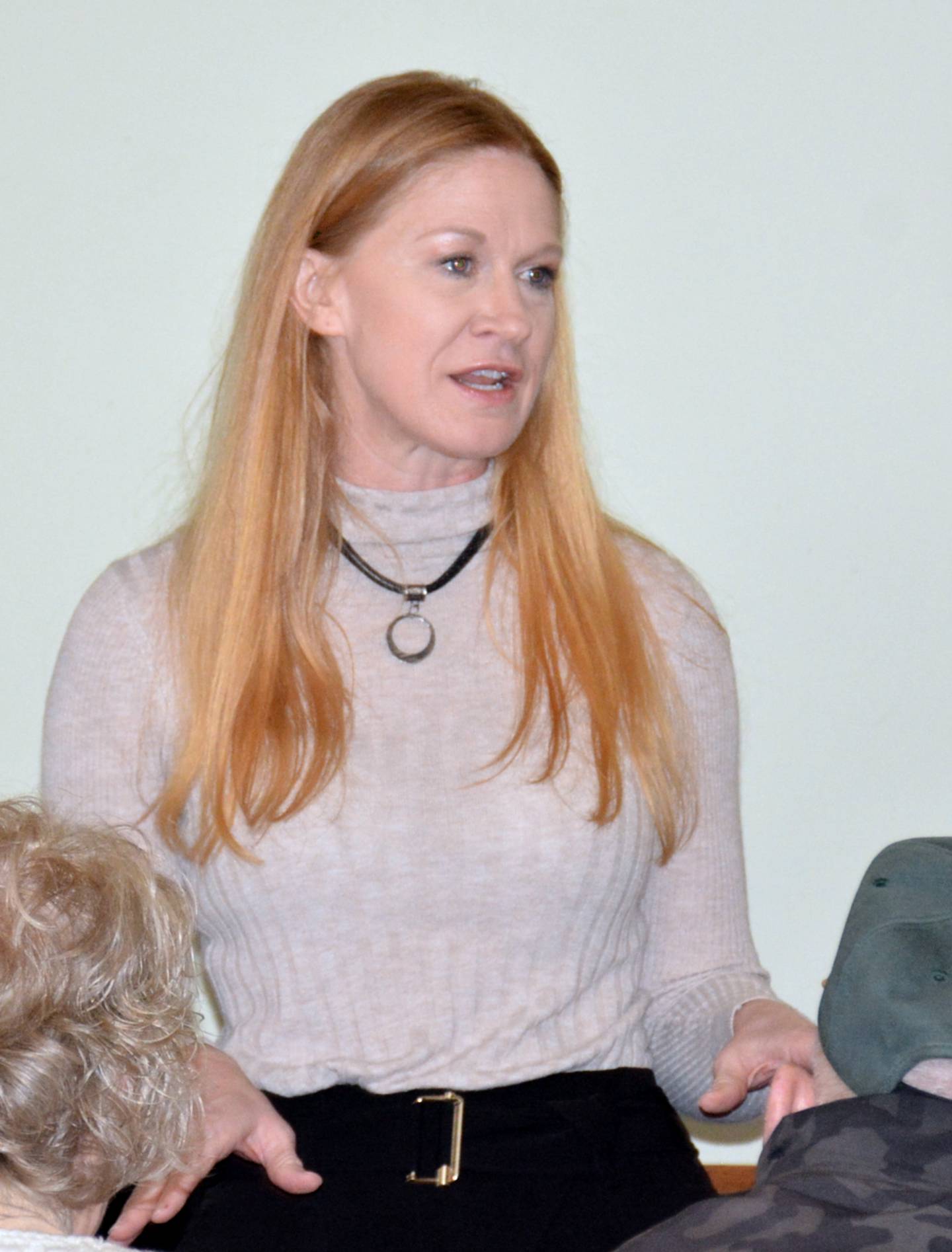 Senator Amy Sinclair talks to those gathered at a legislative coffee Friday, March 7 in Greenfield.