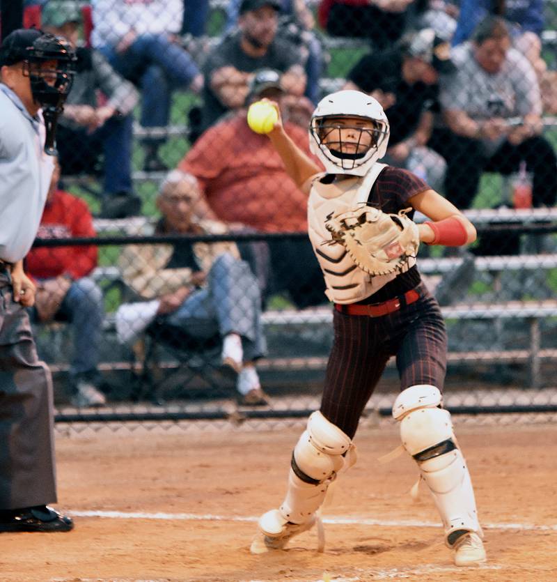 Creston catcher Ava Adamson was a unanimous selection to the All-Hawkeye Ten Conference first team. She batted .455 with eight home runs, 29 RBIs and 41 runs scored in her senior season.