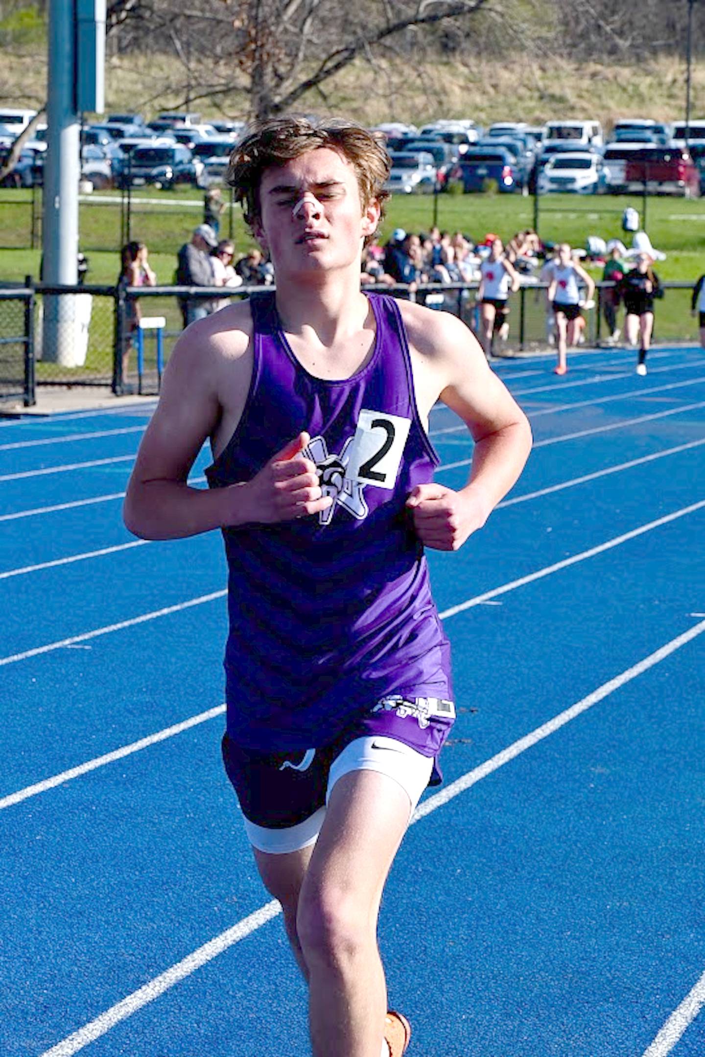 Wolverine freshman Gabe Winkelmann was runner-up in the 3200m run at Van Meter.
