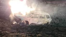 High speed chase leads to field fire