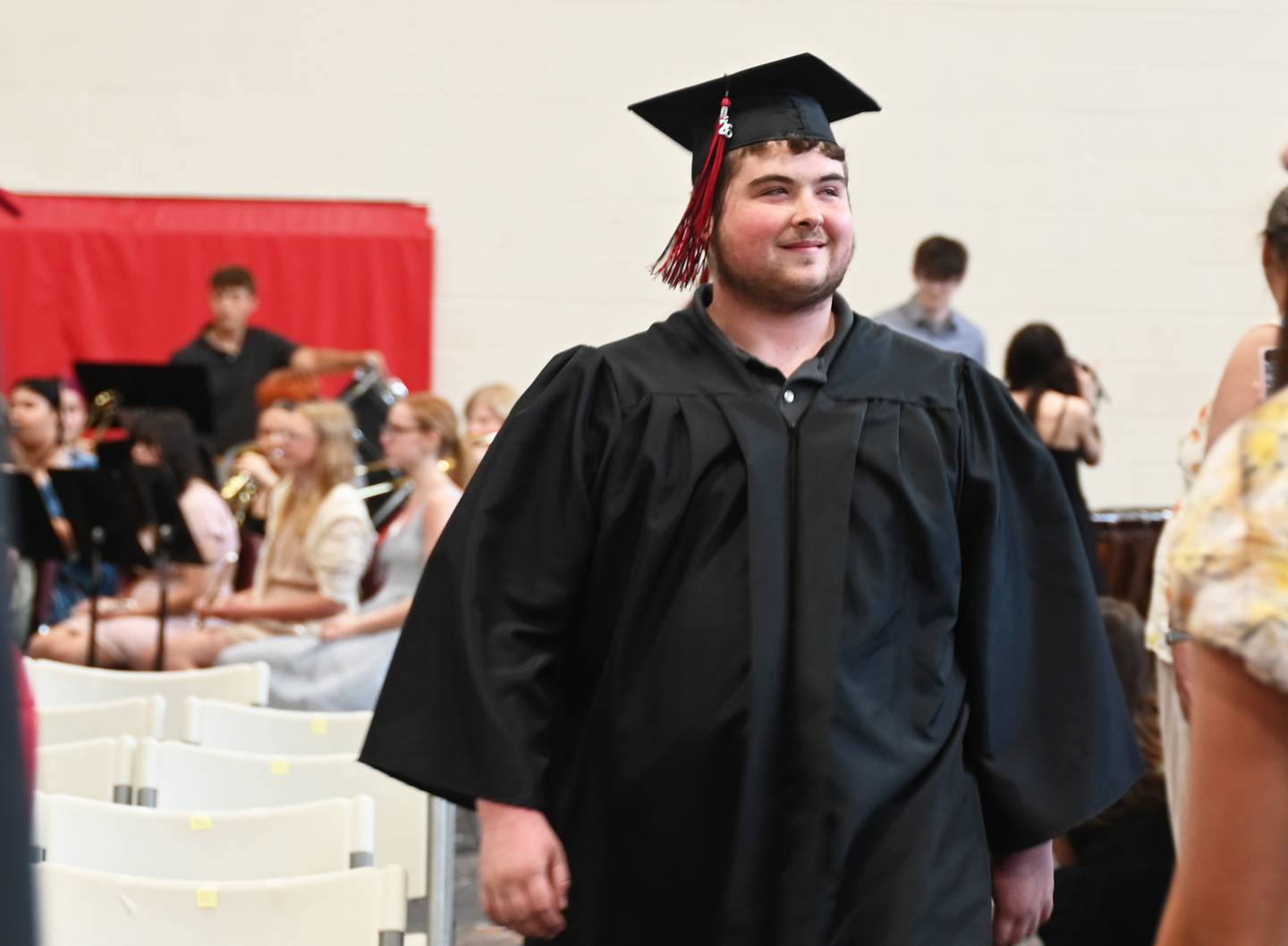 Tysen Gillespie sees a friendly face in the crowd Sunday.
