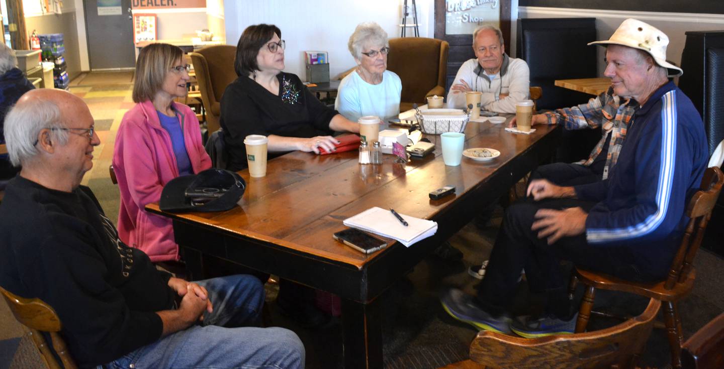 Fallon meets with Union County residents during his Save America March.
