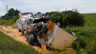 Accident: Semi driver ejected in one-vehicle accident