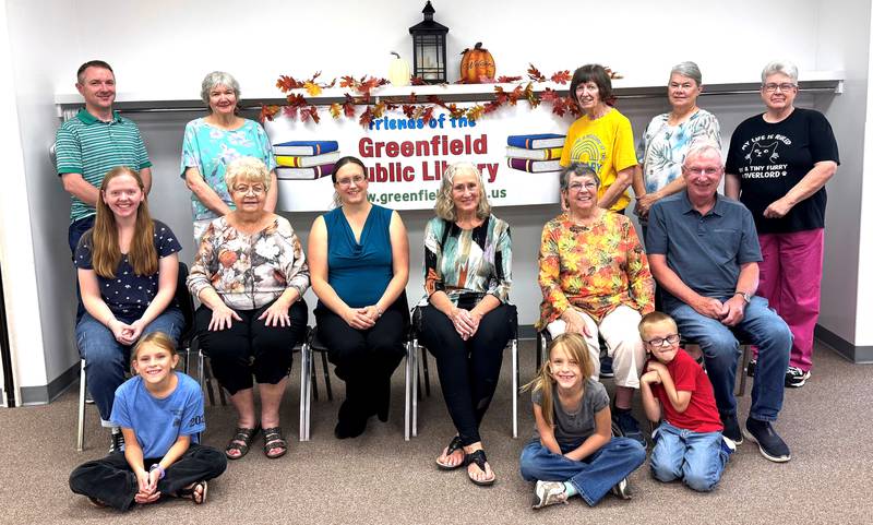 Members of Friends of the Greenfield Public Library at an event the group recently had to celebrate all the group has done recently.