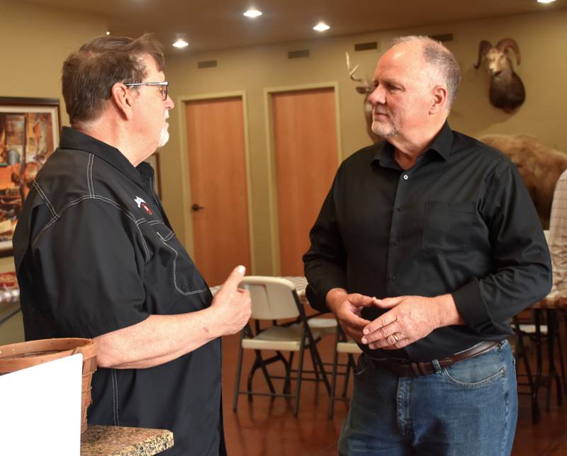 Republican gubernatorial candidate Brad Sherman answers questions at an event in Osceola Friday evening.