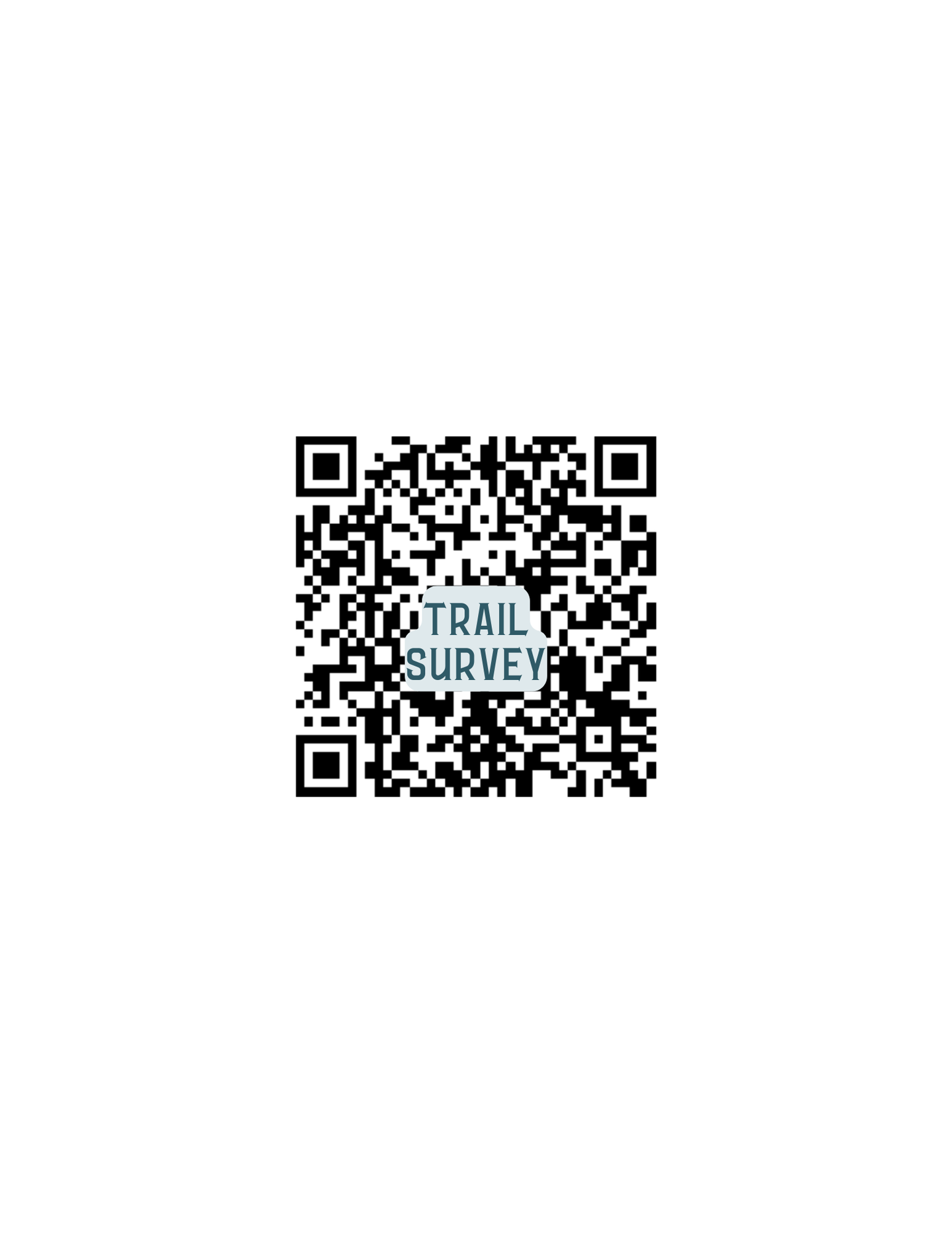 The QR code to take the Union County Trail Survey.