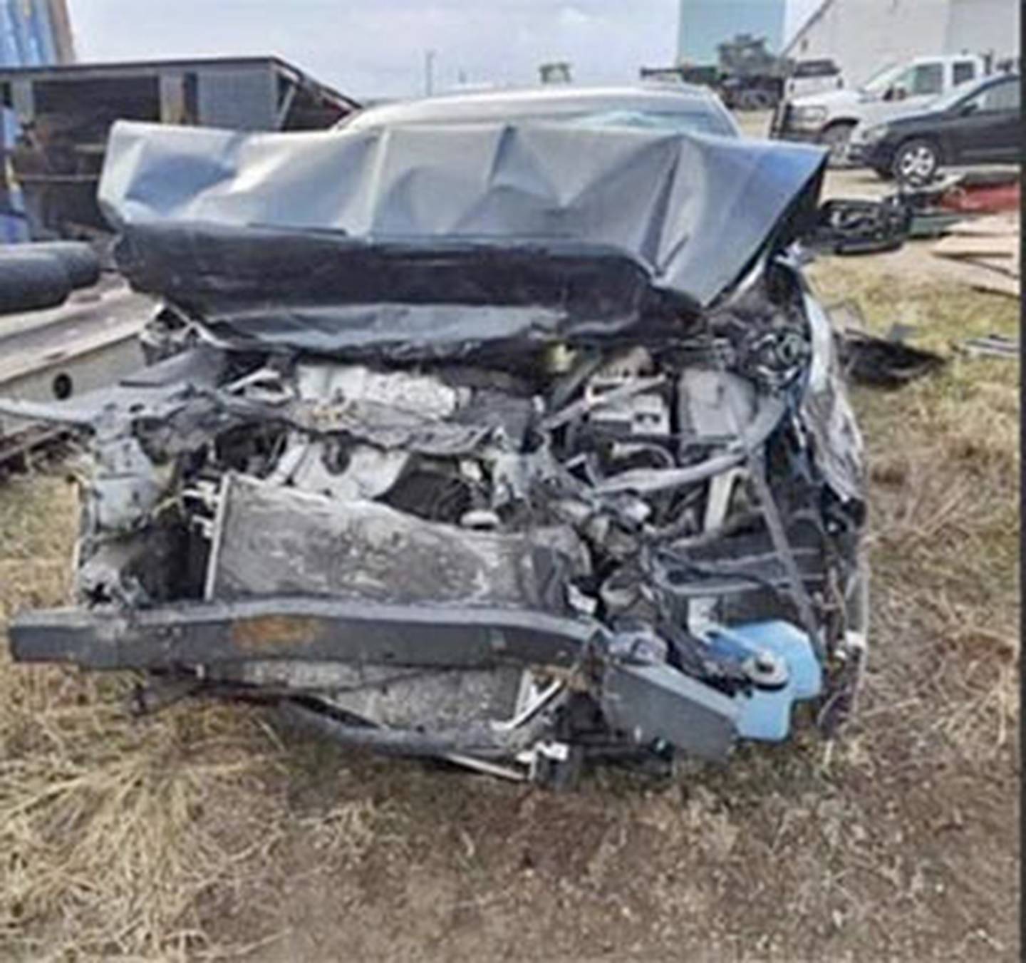 The car Kaden Briggs was driving in a December 2023 accident sustained extensive damage. There were no fatalities in the accident.