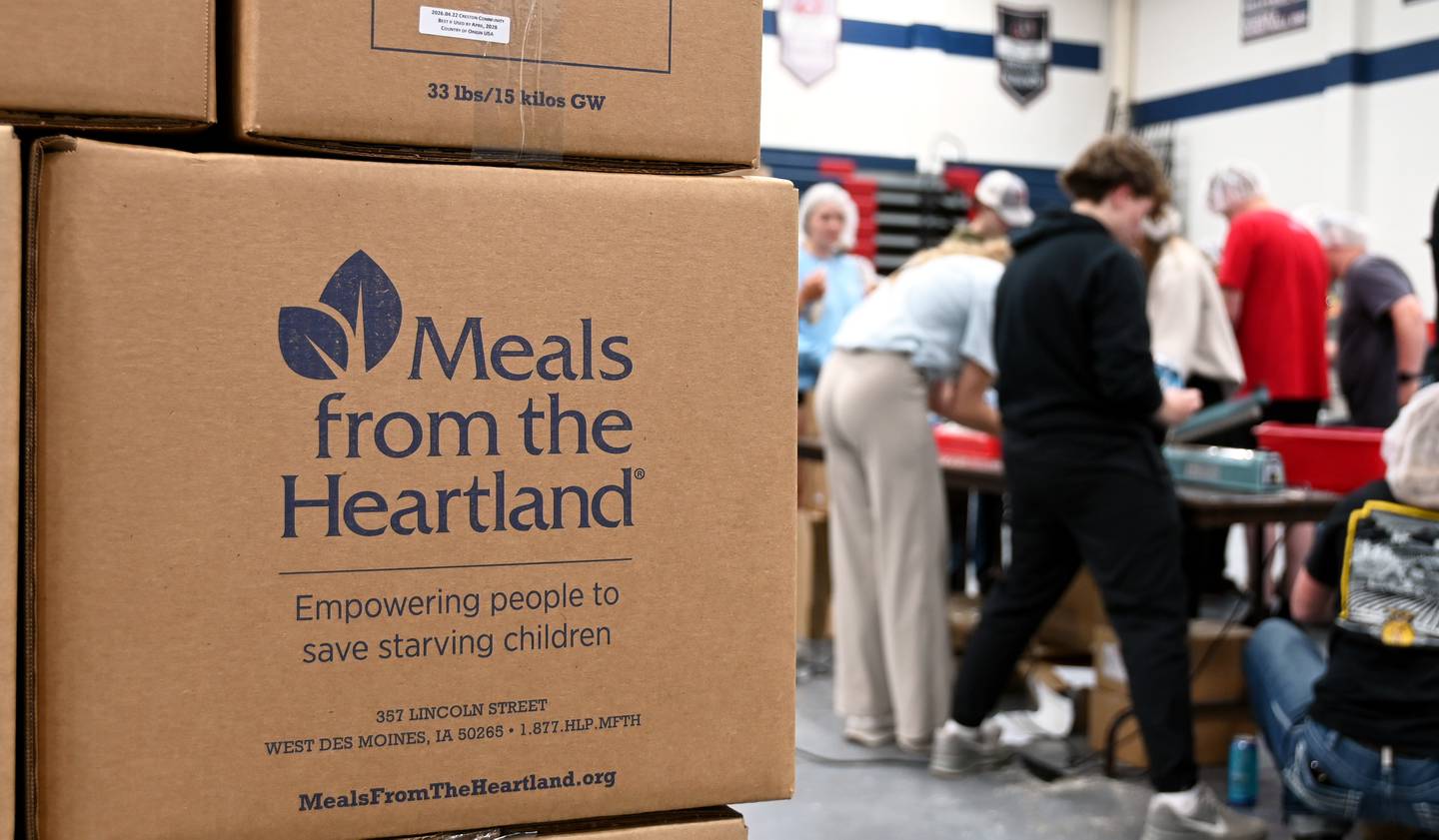 More than 81,000 meals were packaged during the thirteenth annual Meals from the Heartland Creston event.