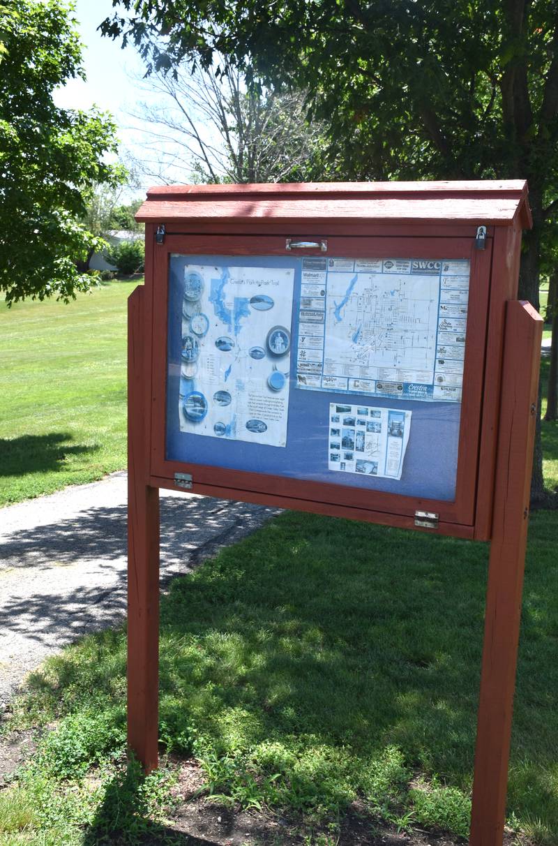 Board member Margo Fuller has been working to repair and add new information to the park information displays in Creston.