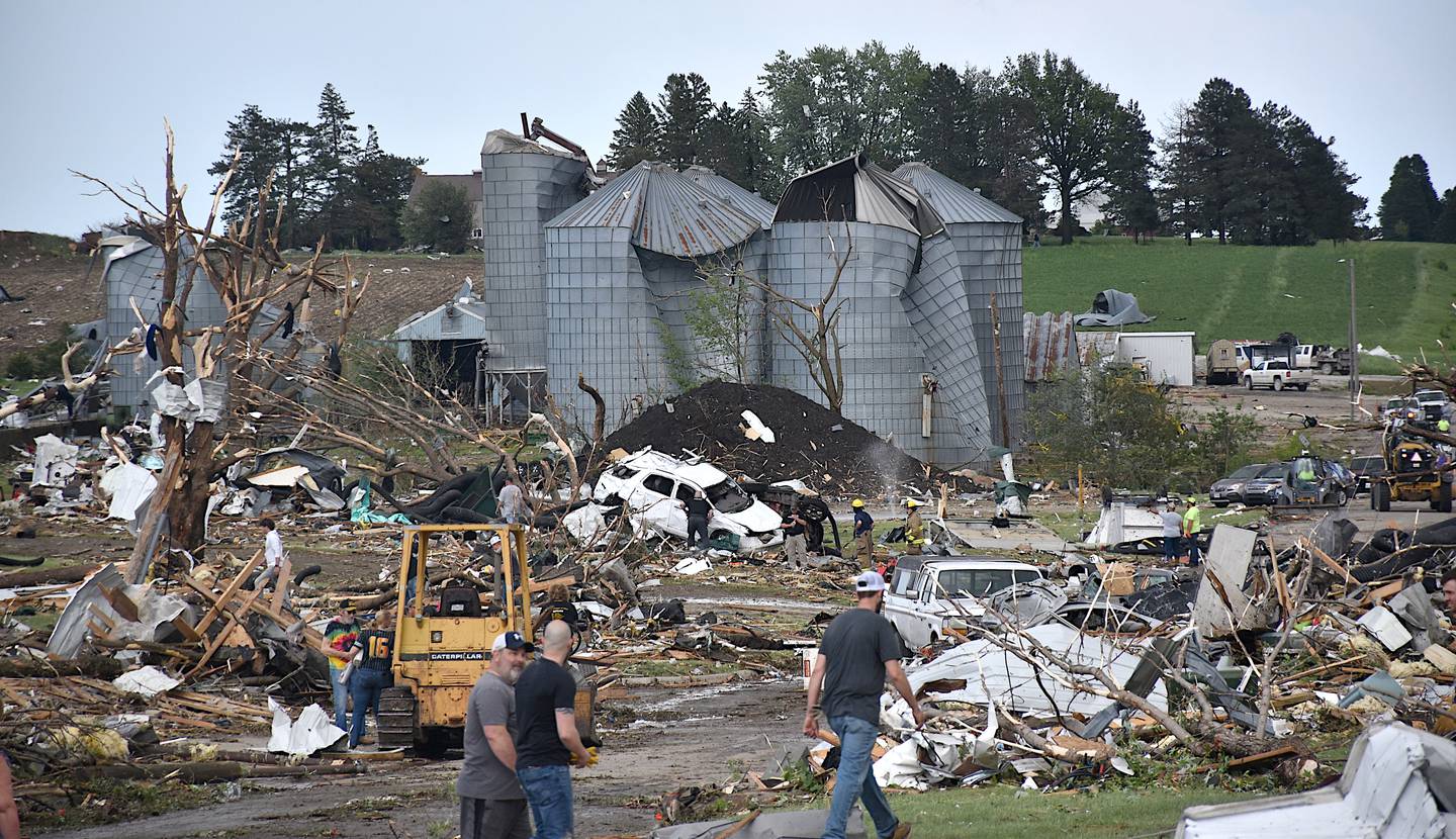 The tornado blew a devastating trail through Greenfield, causing chaos and leaves behind a town in desperate need of assistance.