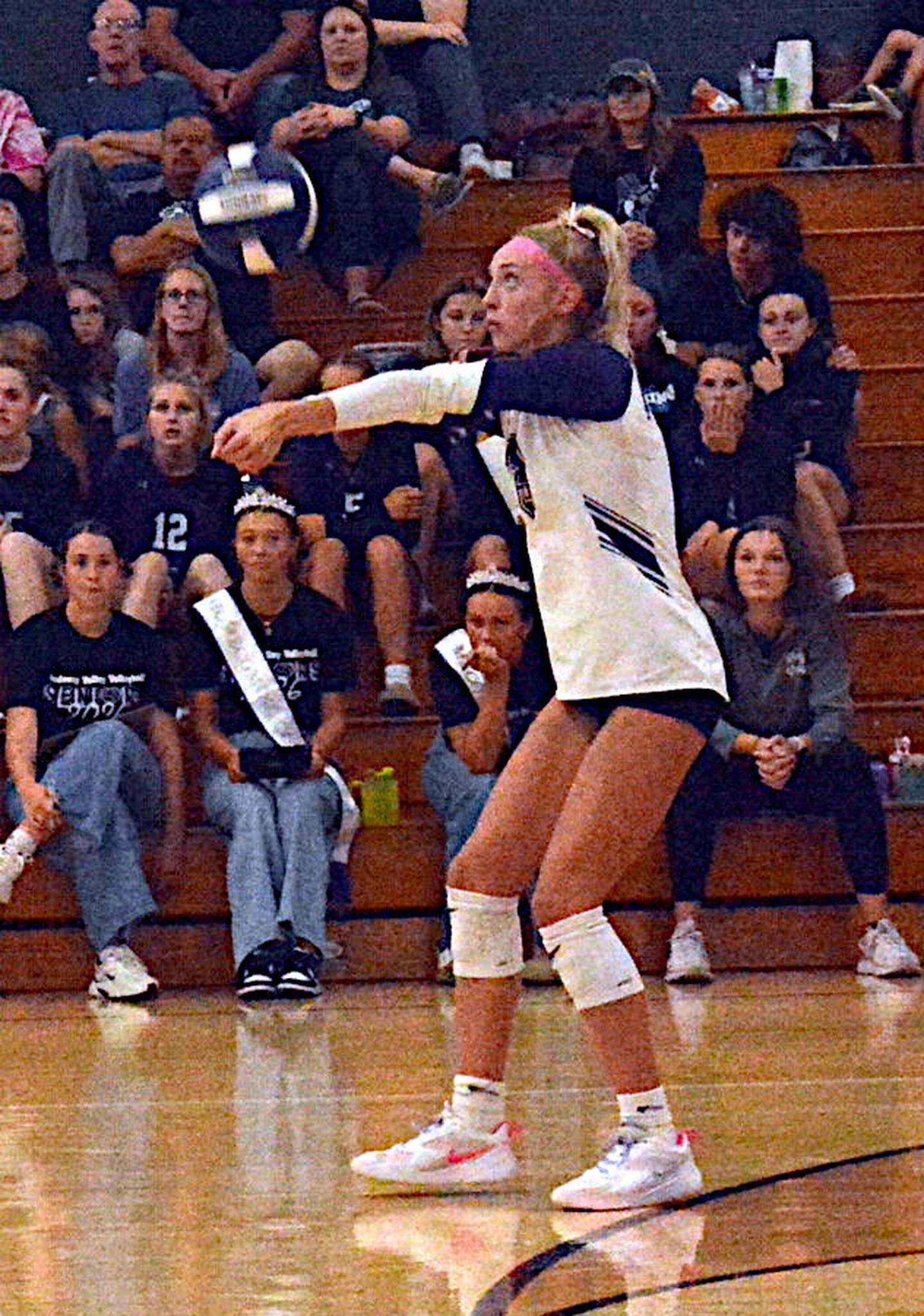 Wolverine senior Izzy Eisbach passes the ball to a teammate in last Thursday's match against Lenox that the Wolverines won 2-0.